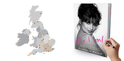 Francoise signed her books at venues all over the country